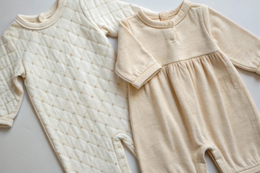 Two cotton baby garments