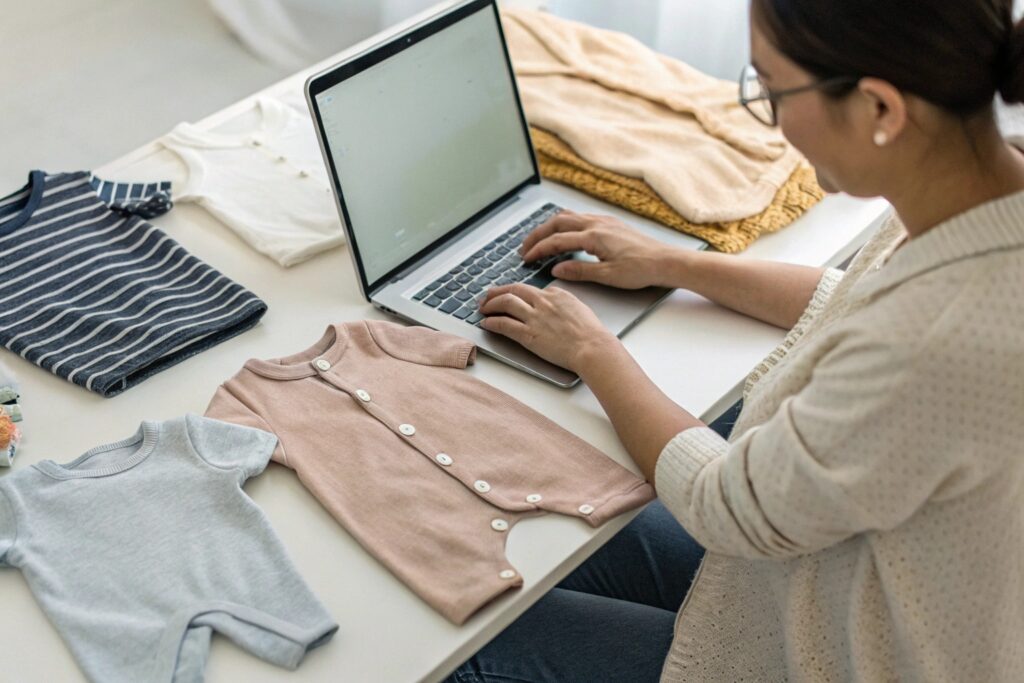 Approving baby clothing samples