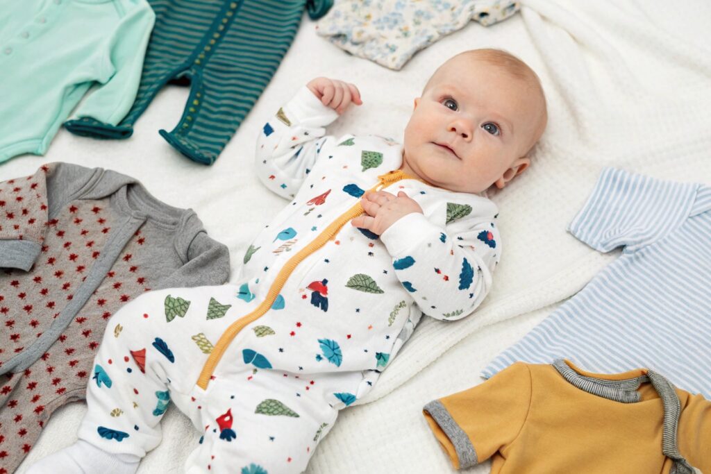 European baby wearing newly released babywear