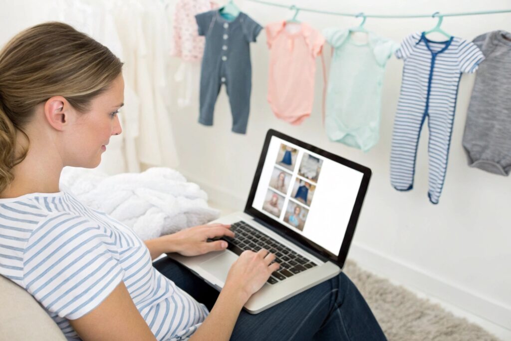 European Babywear Brand Owner Browsing Online Store
