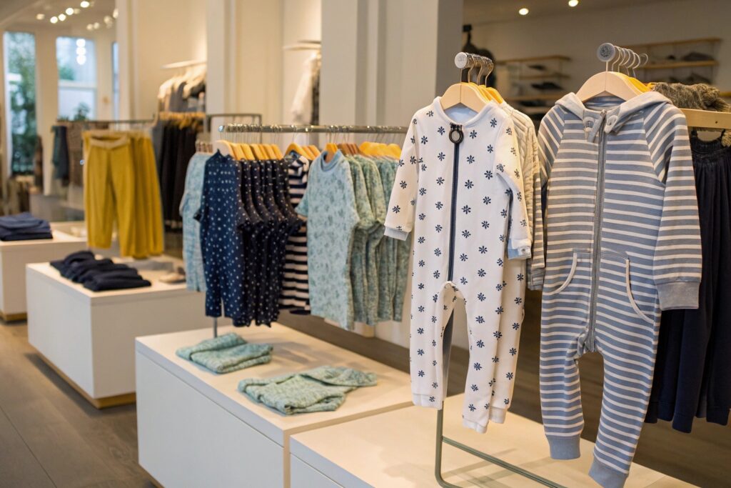 A babywear brand's unique identity is showcased in its boutique store