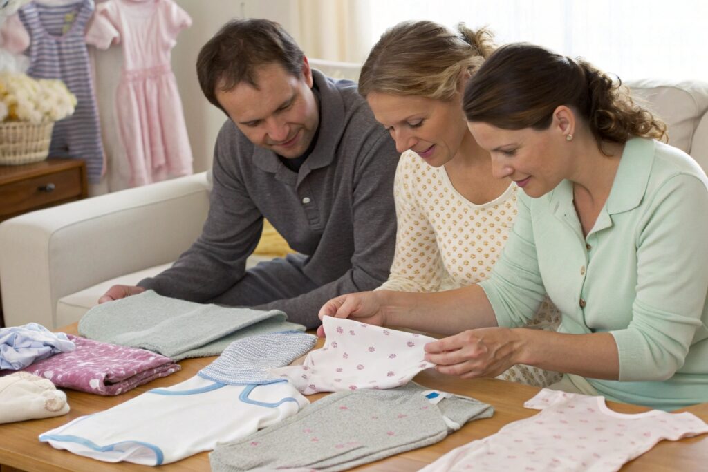 European Babywear Brand Team Reviewing Samples