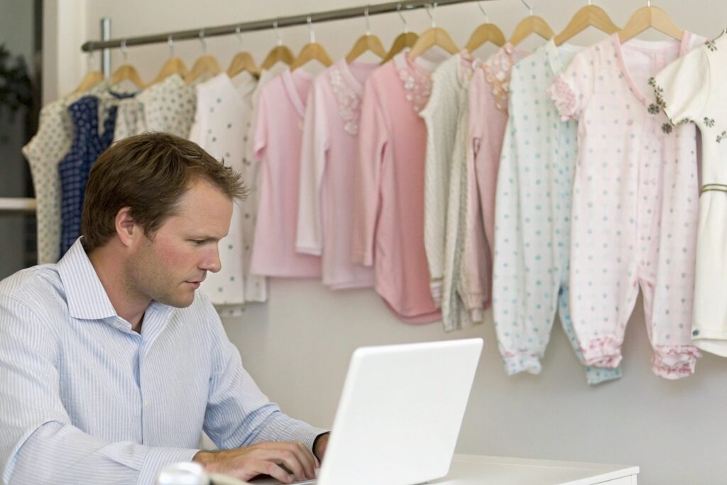 European business owner registering their babywear company