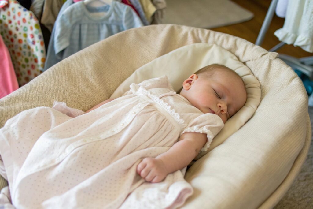 Child comfortably wearing a linen dress