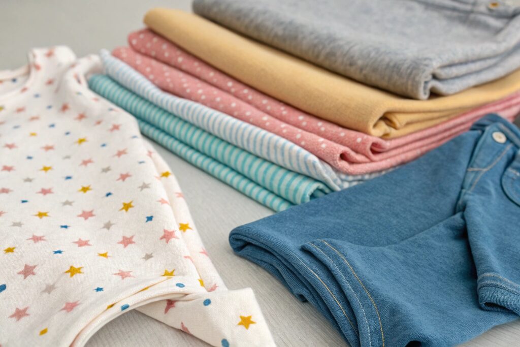 Close-up of a selection of quality fabrics