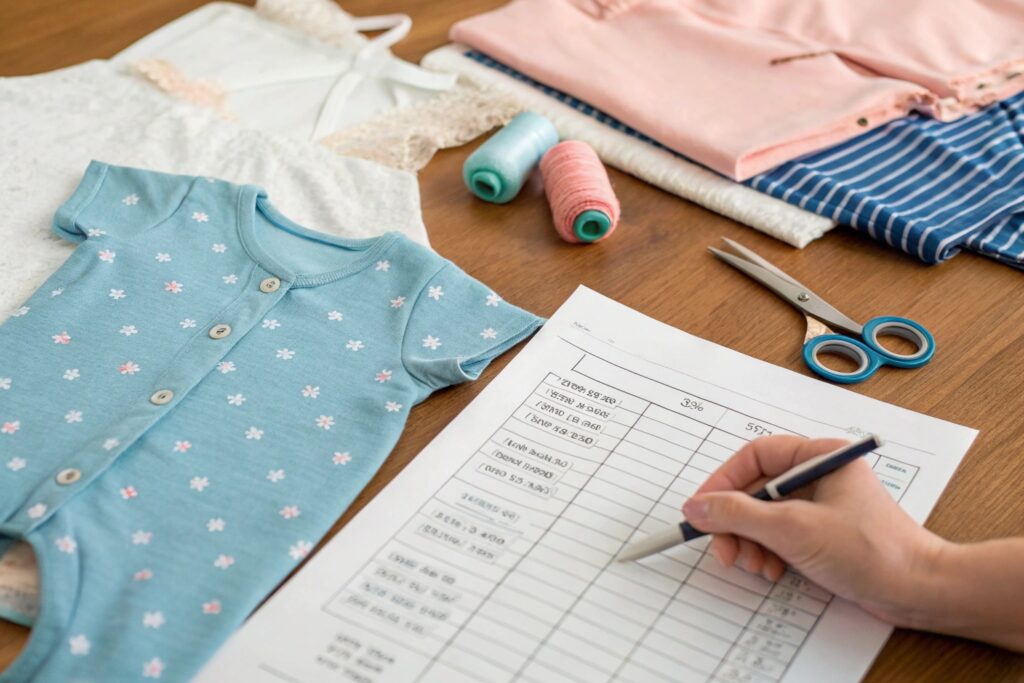 DIY Enthusiast Comparing Babywear Cost