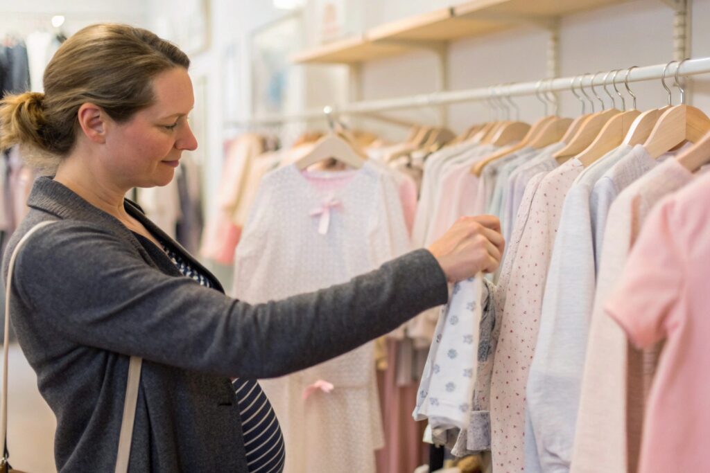 European Parent Shopping for Babywear