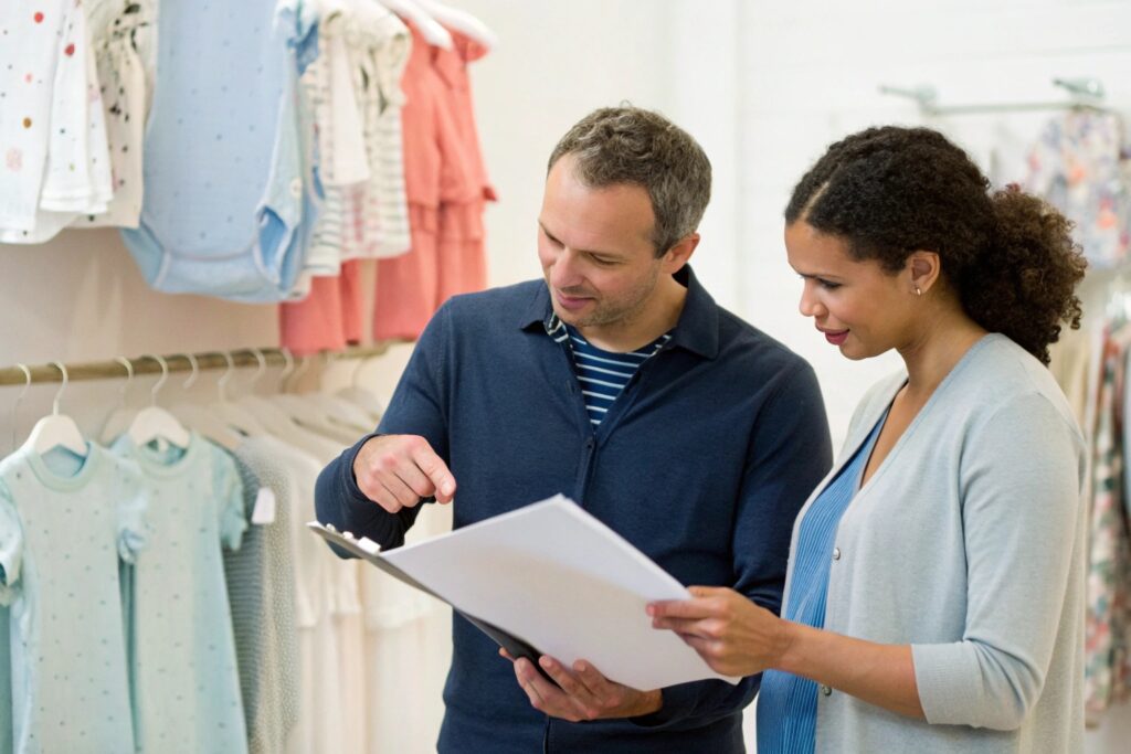Business consultant explaining details