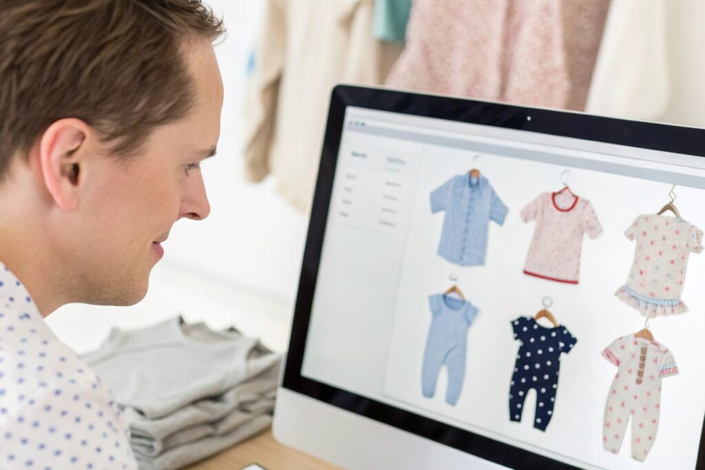 A business owner reading customer reviews