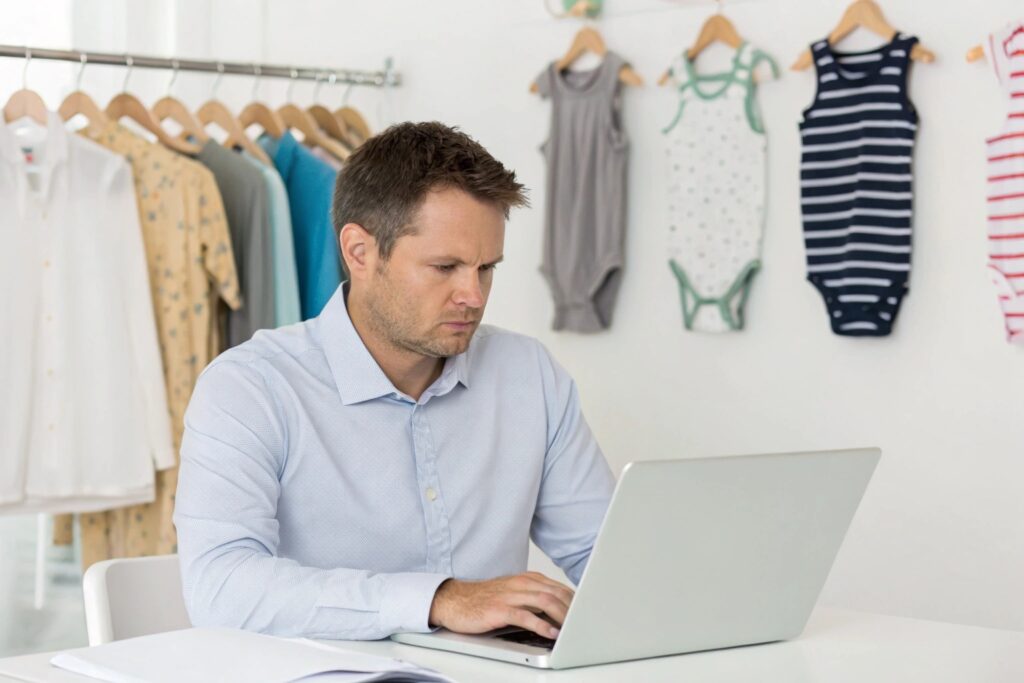 Business owner working at a desk