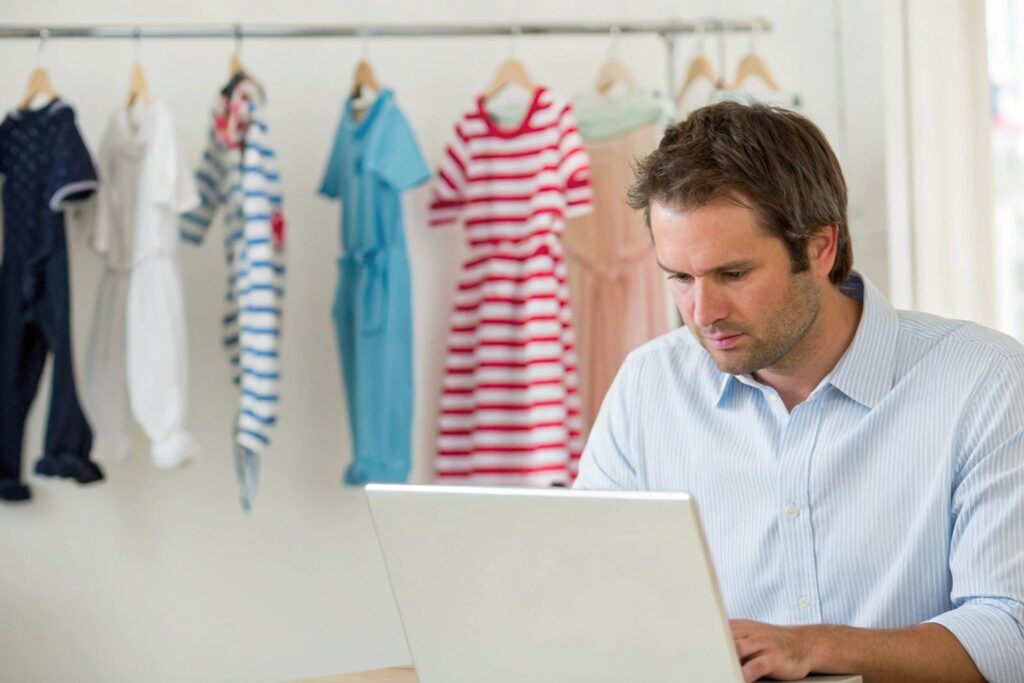 Business owner working on the laptop