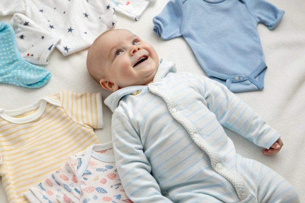 Baby wearing soft and breathable babywear
