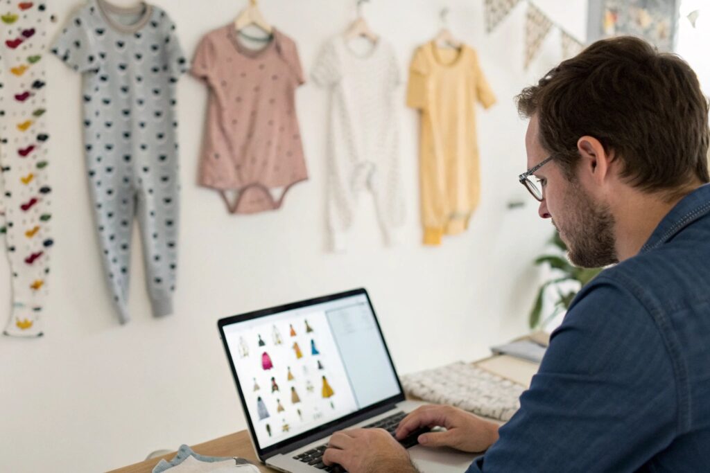 Designer using AI-driven design tools