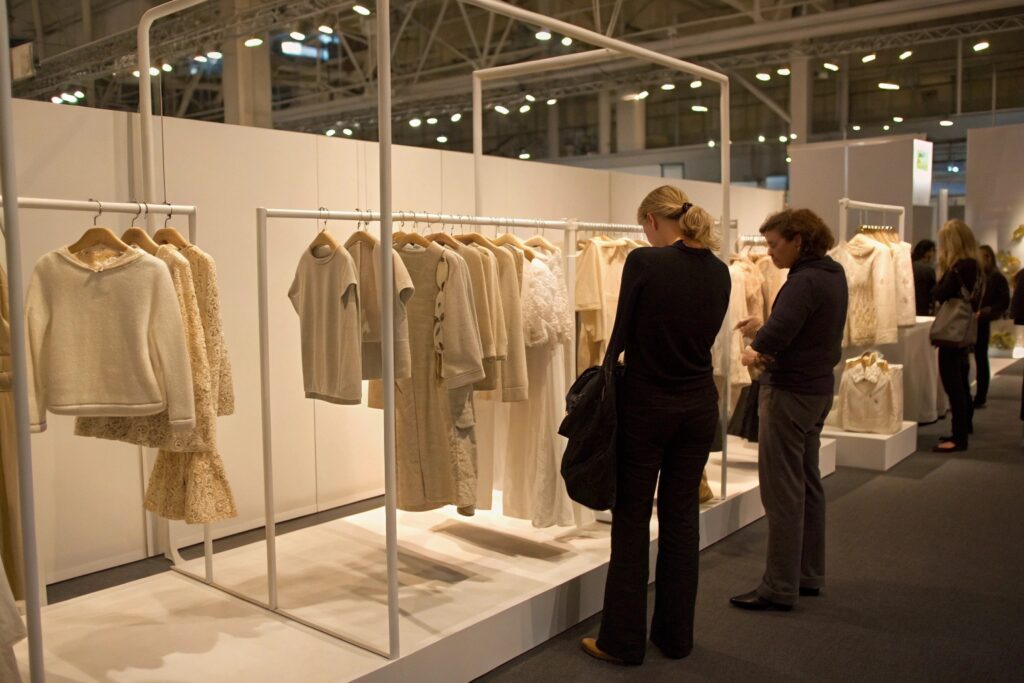 Elegant trade show booth at Playtime