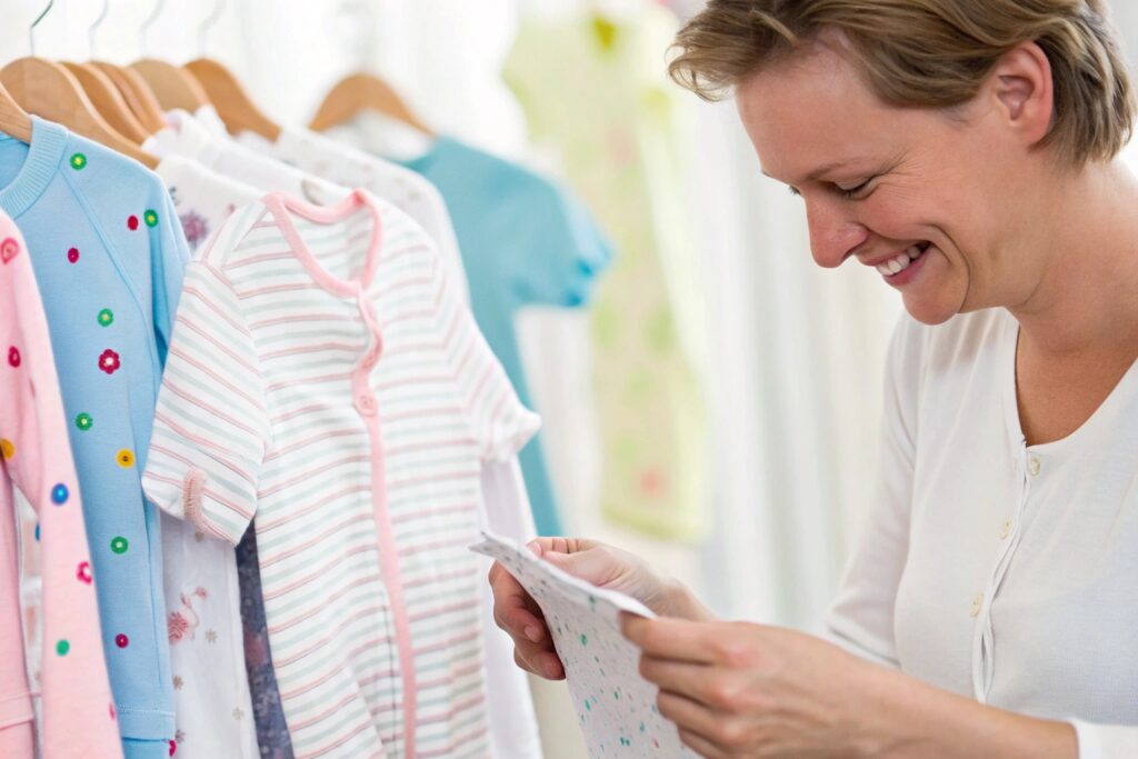 Parent Reviewing Babywear