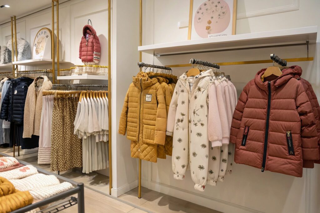 children's jackets and winter wear in store