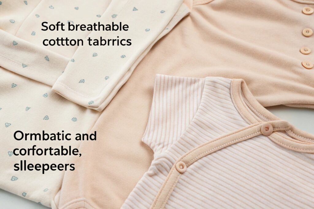 Soft breathable cotton baby sleepwear with comfortable and cozy designs